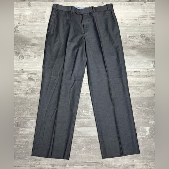 Paul Betenly Cambridge Grey Super 120’s Dress Pants 36x30 - Picture 4 of 9
